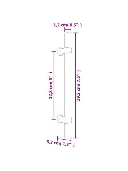 Kaapin kahvat 10 kpl pronssi 128 mm ruostumaton teräs