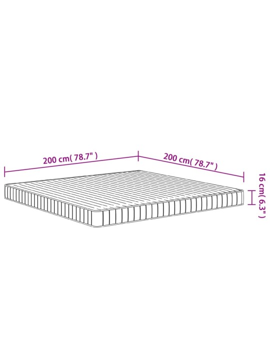 Vaahtomuovipatja medium pehmeä 200x200 cm