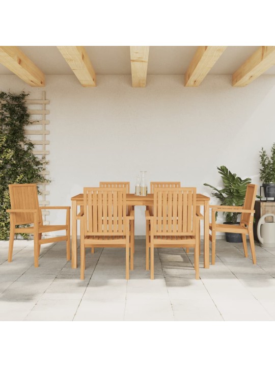 Pinottavat puutarhatuolit 6 kpl 56,5x57,5x91 täysi tiikki