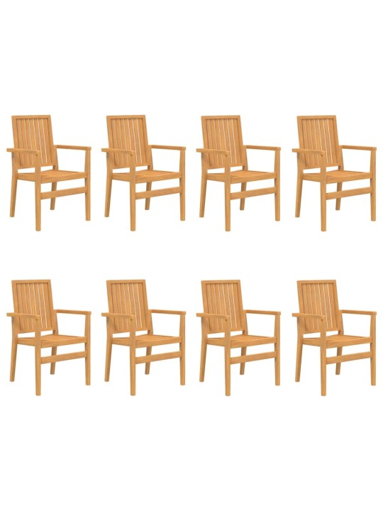 Pinottavat puutarhatuolit 8 kpl 56,5x57,5x91 täysi tiikki