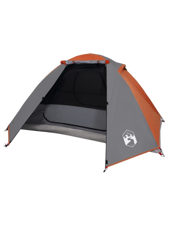 Retkiteltta 2 hengelle harmaa/oranssi 224x248x118 cm 185T tafti