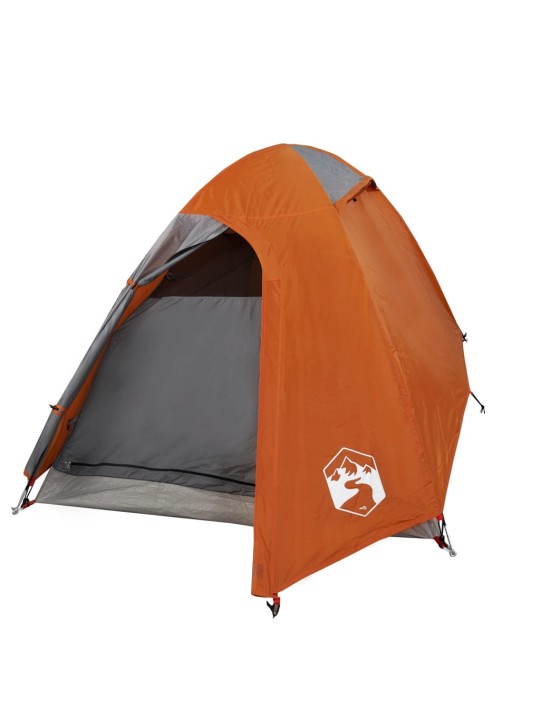 Retkiteltta 2 hengelle harmaa/oranssi 254x135x112 cm 185T tafti