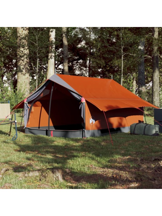 Retkiteltta 2 hengelle harmaa/oranssi 193x122x96 cm 185T tafti