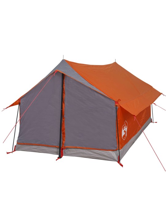 Retkiteltta 2 hengelle harmaa/oranssi 193x122x96 cm 185T tafti