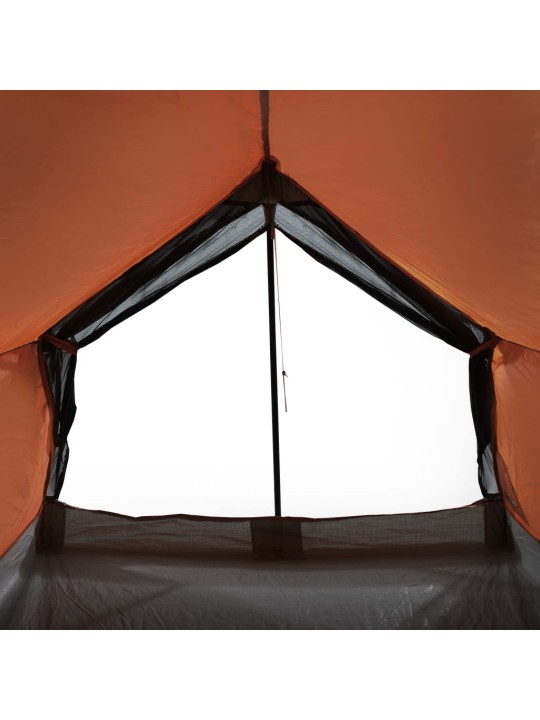 Retkiteltta 2 hengelle harmaa/oranssi 193x122x96 cm 185T tafti