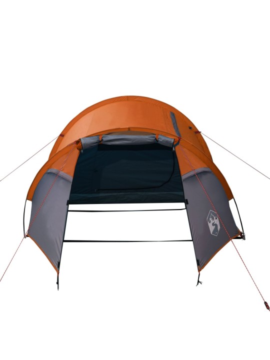 Retkiteltta 4 hengelle harmaa/oranssi 360x135x105 cm 185T tafti