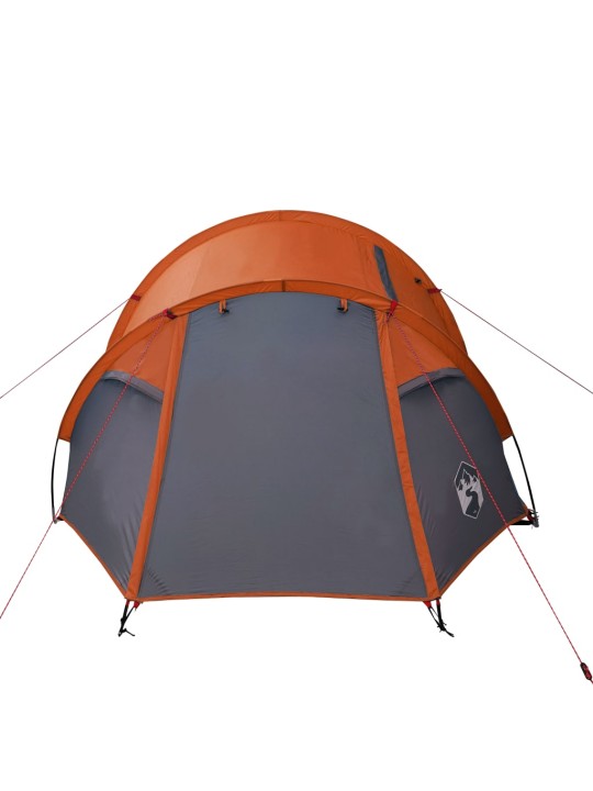 Retkiteltta 4 hengelle harmaa/oranssi 360x135x105 cm 185T tafti