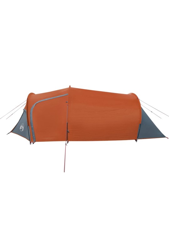 Retkiteltta 4 hengelle harmaa/oranssi 360x135x105 cm 185T tafti