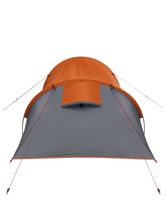 Retkiteltta 4 hengelle harmaa/oranssi 360x135x105 cm 185T tafti