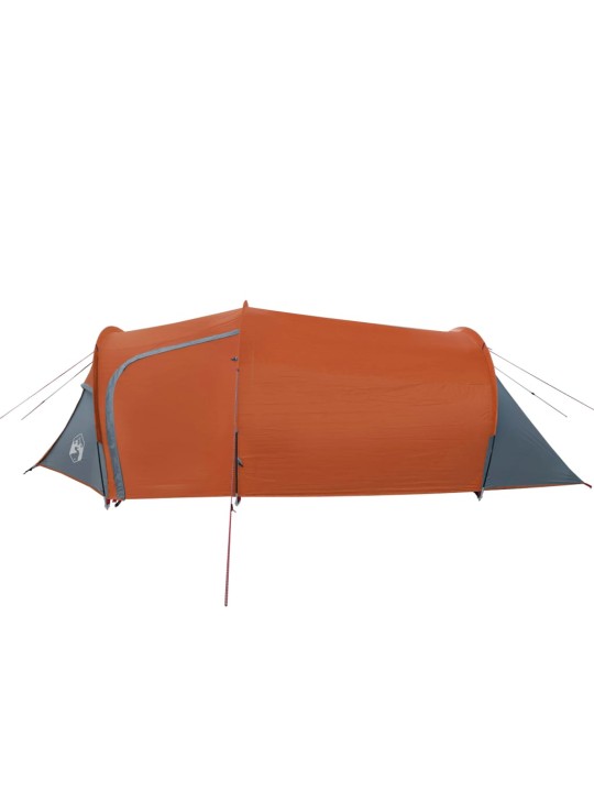 Retkiteltta 3 hengelle harmaa/oranssi 370x185x116 cm 185T tafti