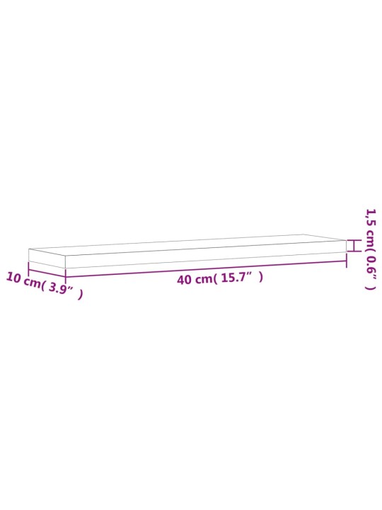 Seinähyllyt 8 kpl savutammi 40x10x1,5 cm tekninen puu