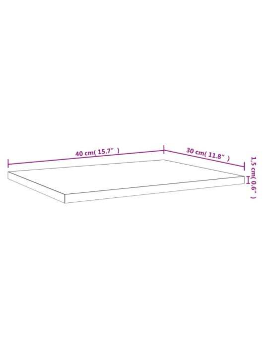 Seinähyllyt 4 kpl harmaa Sonoma 40x30x1,5 cm tekninen puu