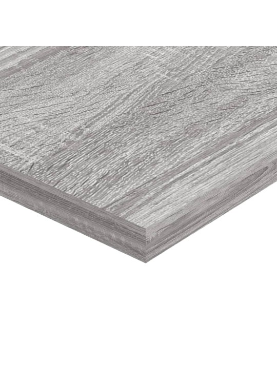 Seinähyllyt 4 kpl harmaa Sonoma 60x20x1,5 cm tekninen puu