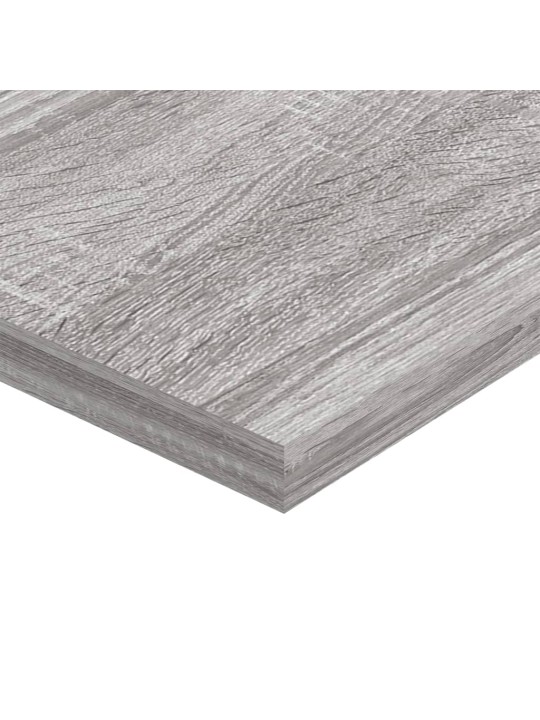 Seinähyllyt 4 kpl harmaa Sonoma 80x20x1,5 cm tekninen puu