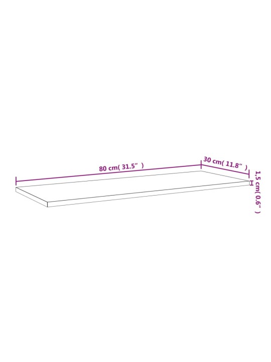 Seinähyllyt 4 kpl harmaa Sonoma 80x30x1,5 cm tekninen puu