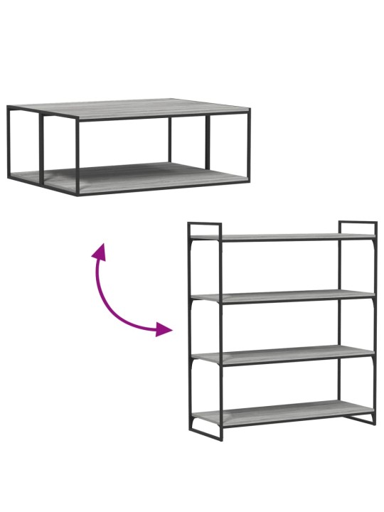 Seinähyllyt 4 kpl harmaa Sonoma 100x40x1,5 cm tekninen puu