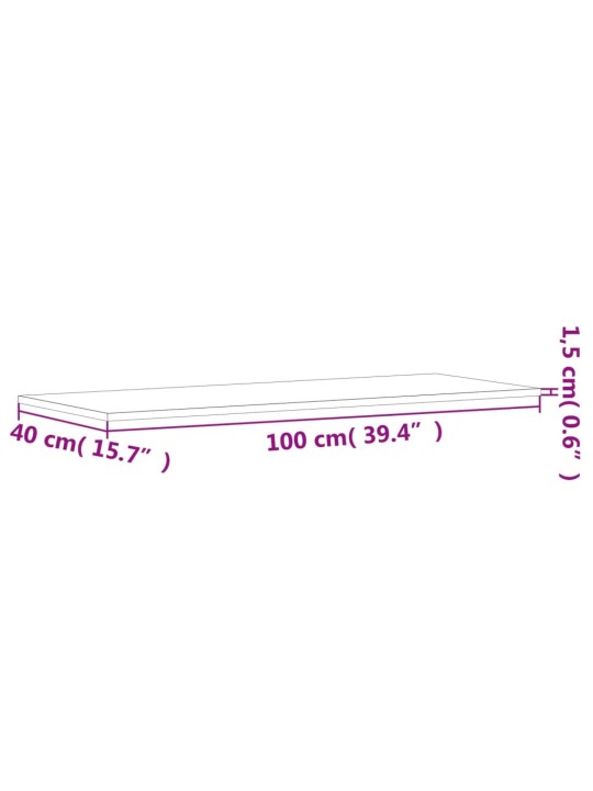 Seinähyllyt 4 kpl harmaa Sonoma 100x40x1,5 cm tekninen puu