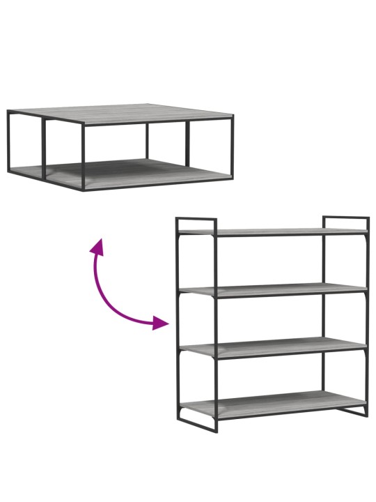 Seinähyllyt 4 kpl harmaa Sonoma 100x50x1,5 cm tekninen puu