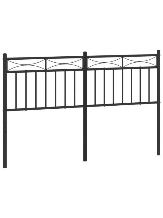 Metallinen sängynpääty musta 140 cm