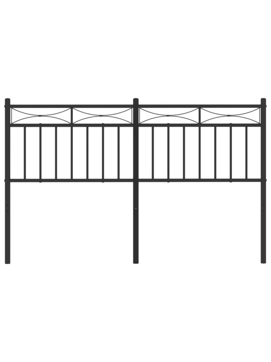Metallinen sängynpääty musta 140 cm