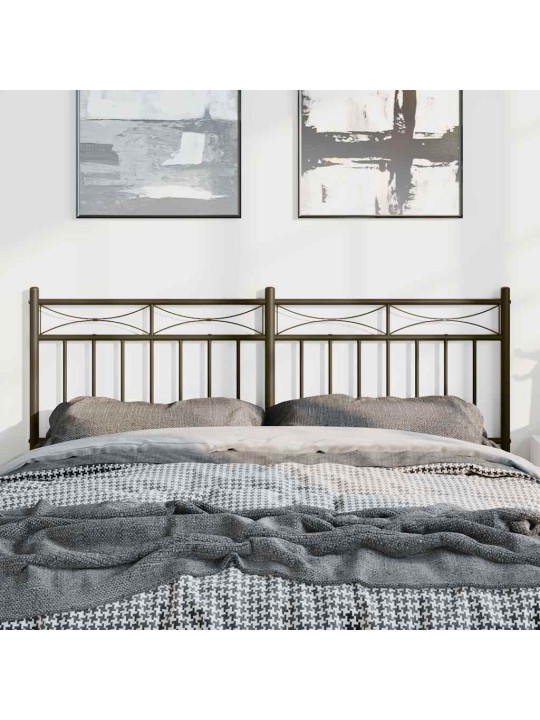 Metallinen sängynpääty musta 150 cm