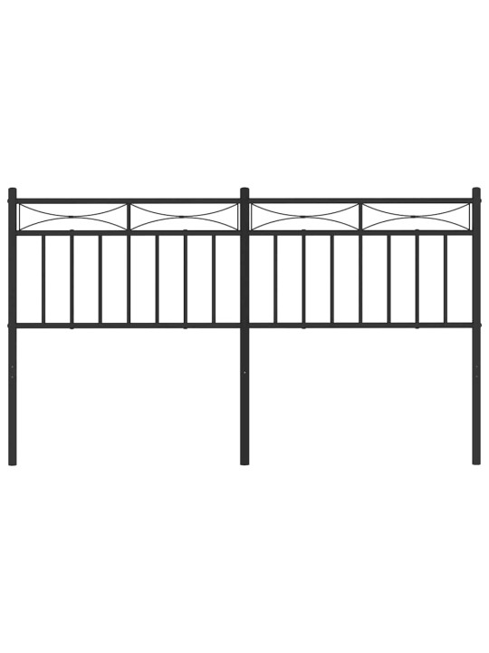 Metallinen sängynpääty musta 150 cm