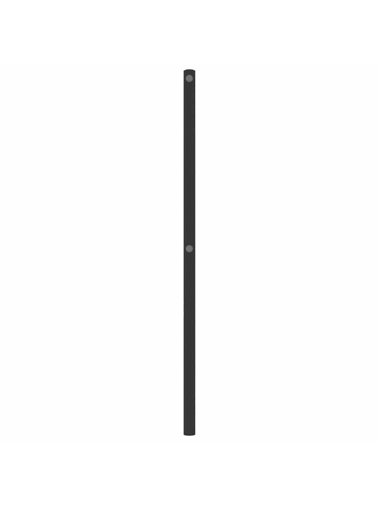 Metallinen sängynpääty musta 150 cm