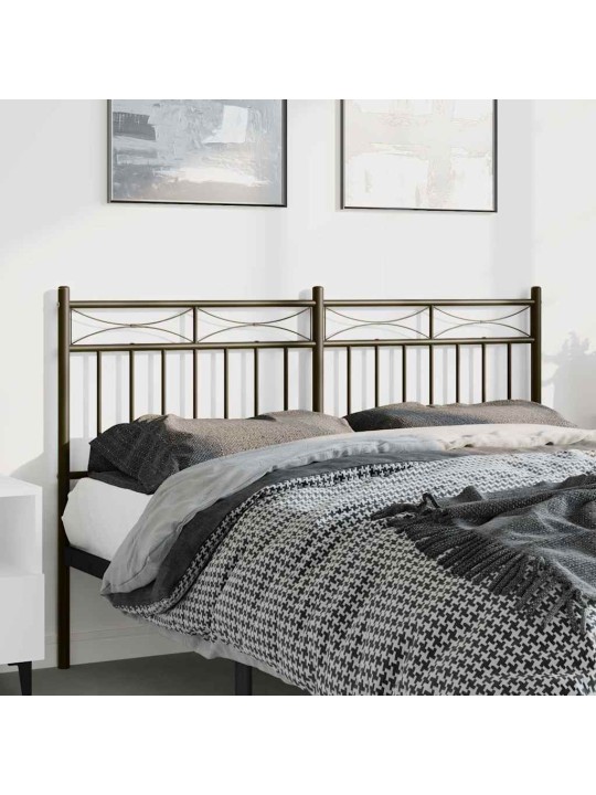 Metallinen sängynpääty musta 150 cm