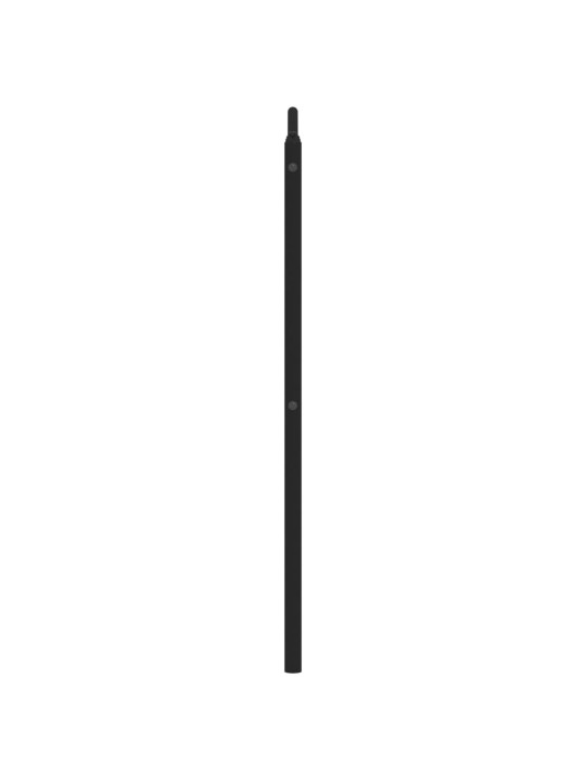 Metallinen sängynpääty musta 150 cm