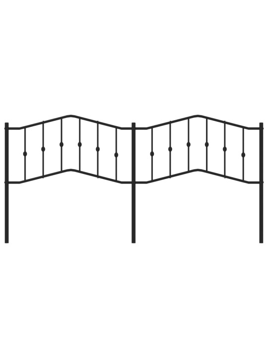 Metallinen sängynpääty musta 193 cm