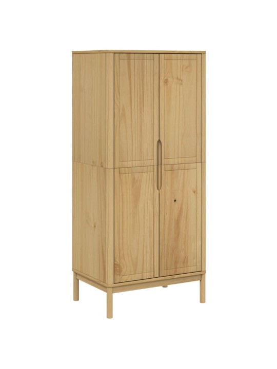 Vaatekaappi floro vahanruskea 77x53x171 cm täysi mänty