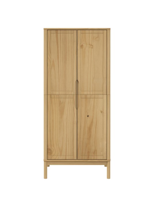 Vaatekaappi floro vahanruskea 77x53x171 cm täysi mänty