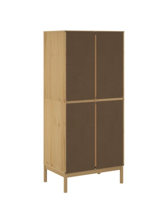 Vaatekaappi floro vahanruskea 77x53x171 cm täysi mänty