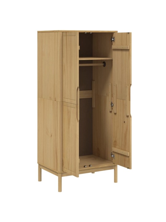 Vaatekaappi floro vahanruskea 77x53x171 cm täysi mänty