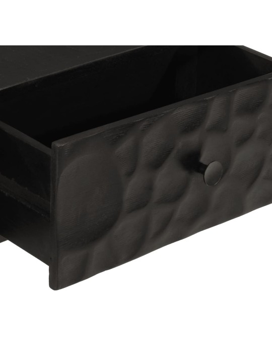 Konsolipöytä musta 90x30x76 cm täysi mangopuu ja rauta