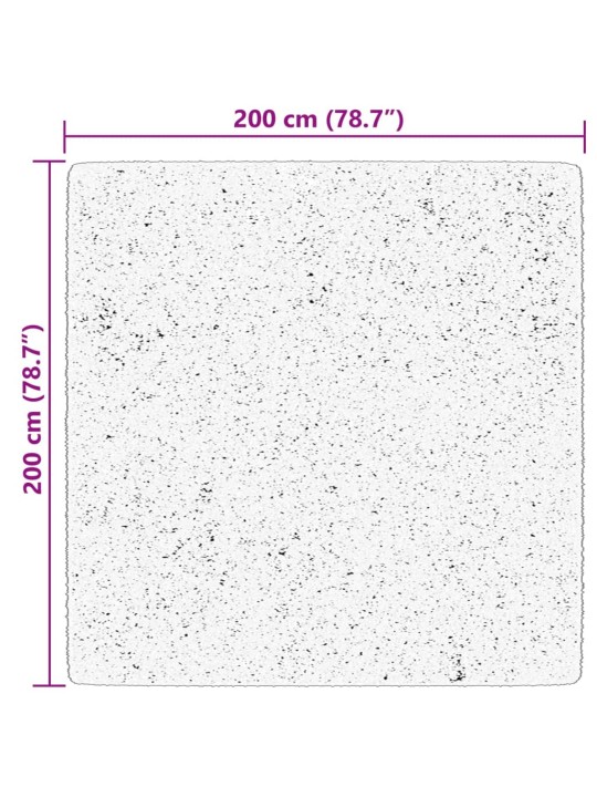 Matto HUARTE lyhytnukkainen ja pestävä Poskipuna 200x200 cm