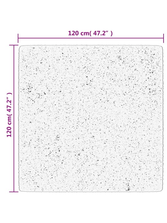 Pörrömatto korkeanukkainen moderni antrasiitti 120x120 cm