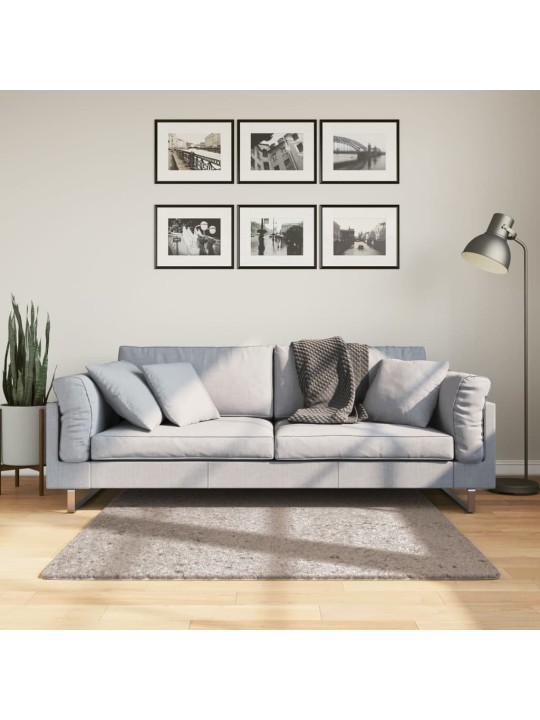 Pörrömatto PAMPLONA korkeanukka moderni beige 120x120 cm