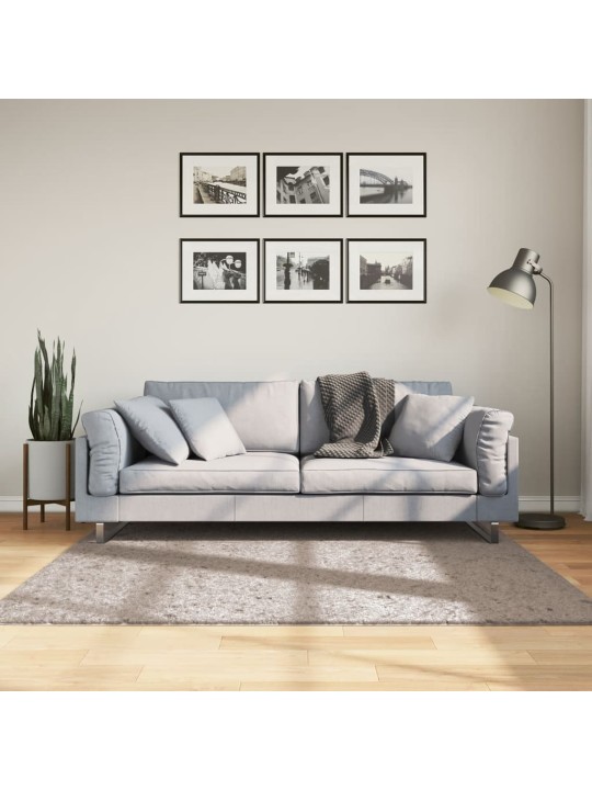 Pörrömatto PAMPLONA korkeanukka moderni beige 160x160 cm