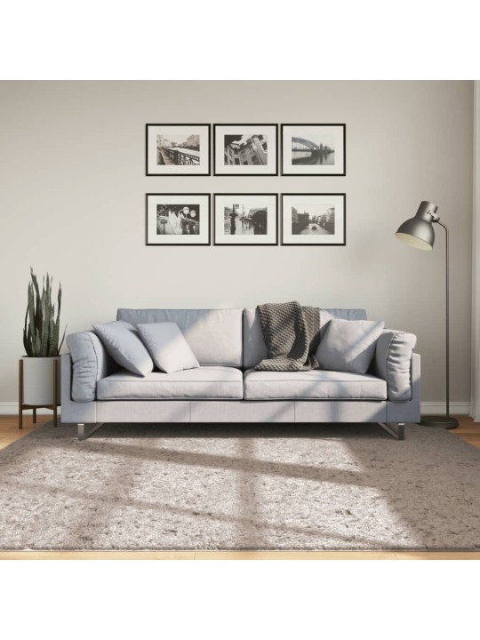 Pörrömatto PAMPLONA korkeanukka moderni beige 200x200 cm