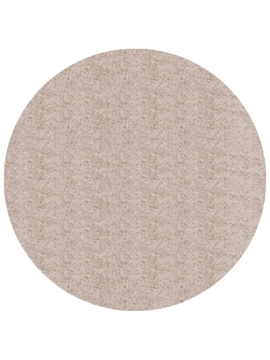 Pörrömatto korkeanukkainen moderni beige Ø 80 cm