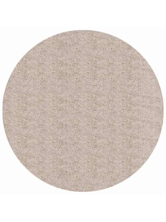 Pörrömatto korkeanukkainen moderni beige Ø 100 cm