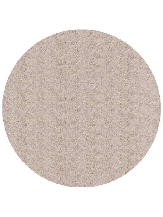 Pörrömatto korkeanukkainen moderni beige Ø 120 cm