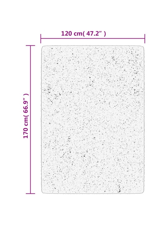 Pörrömatto korkeanukkainen moderni harmaa 120x170 cm
