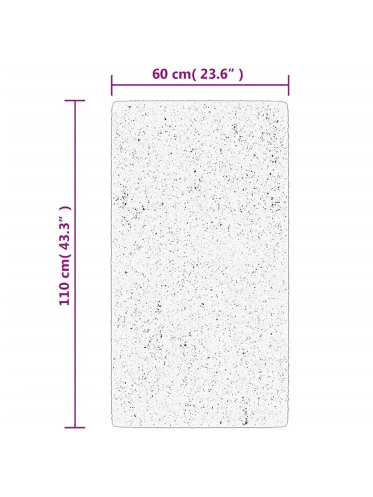 Matto OVIEDO lyhytnukkainen antrasiitti 60x110 cm