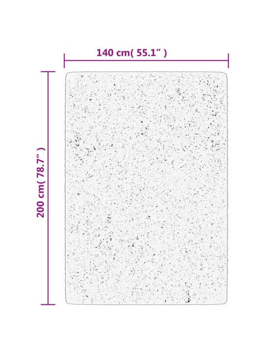 Matto OVIEDO lyhytnukkainen antrasiitti 140x200 cm