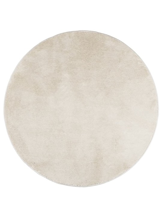 Matto OVIEDO lyhytnukkainen beige Ø 80 cm