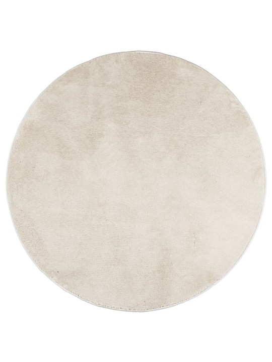 Matto OVIEDO lyhytnukkainen beige Ø 100 cm