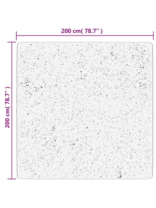 Matto OVIEDO lyhytnukkainen kerma 200x200 cm