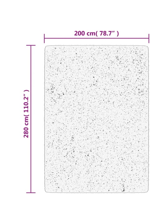 Matto OVIEDO lyhytnukkainen musta 200x280 cm